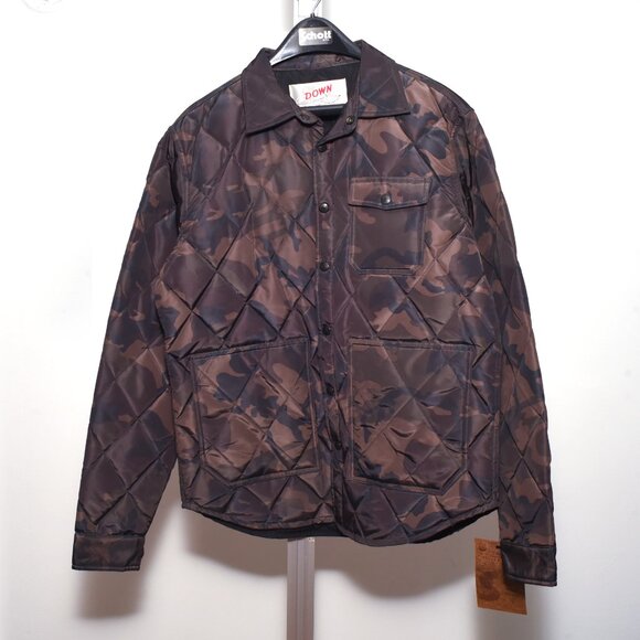 Schott Down-Filled Quilted Insulated Shirt-Jacket Camo Medium (9122D) $225 - Picture 5 of 6